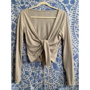 Outdoor Voices Merino Wrap Top Sz M